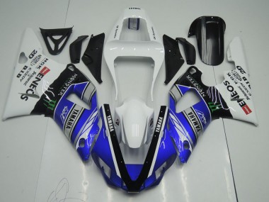 00-01 Blau Weiß ENEOS Monster Yamaha YZF R1 Motorrad Verkleidung