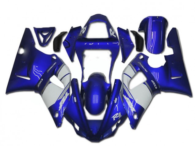 00-01 Blau Weiß Yamaha YZF R1 Motorrad Verkleidungen 00-01 Blau Weiß Yamaha YZF R1 Motorrad Verkleidungen