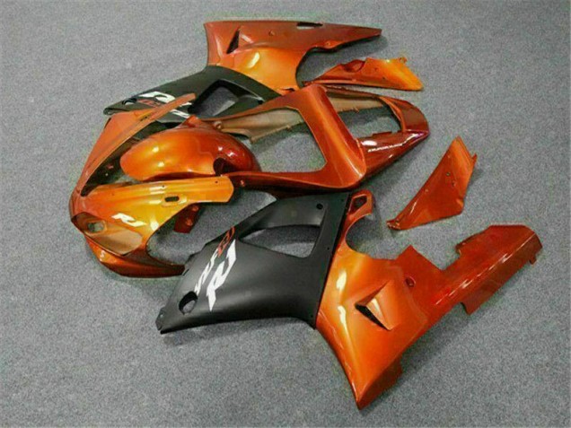 00-01 Orange Yamaha YZF R1 Motorrad Vollverkleidung