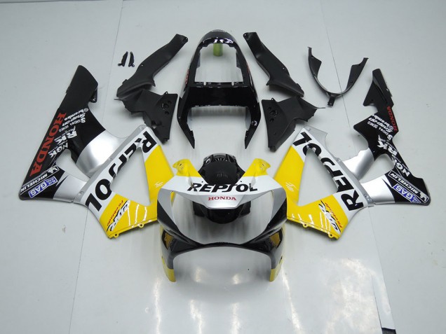 00-01 Gelb Silber Schwarz Repsol Honda CBR900RR 929 Motorrad Verkleidung 00-01 Gelb Silber Schwarz Repsol Honda CBR900RR 929 Motorrad Verkleidung