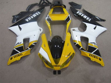00-01 Gelb Weiß Schwarz Yamaha YZF R1 Motorrad Verkleidung