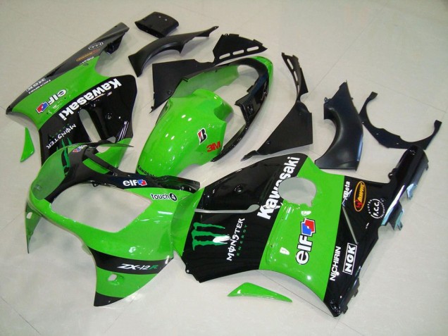 00-01 Grünes Monster Kawasaki ZX12R Motorrad Verkleidung 00-01 Grünes Monster Kawasaki ZX12R Motorrad Verkleidung