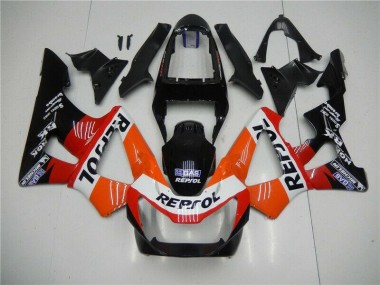00-01 Orange Rot Schwarz Repsol Honda CBR900RR 929RR Motorrad Verkleidung