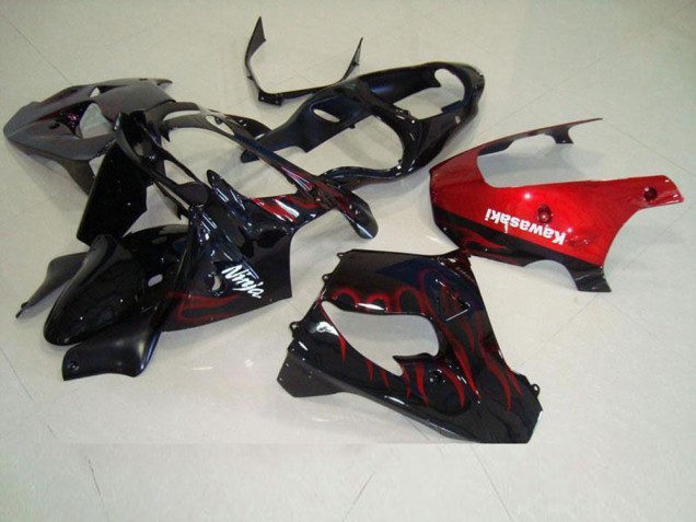 00-01 Rot Flamme Kawasaki ZX9R Motorrad Verkleidung 00-01 Rot Flamme Kawasaki ZX9R Motorrad Verkleidung