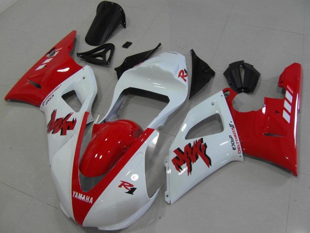 00-01 Rot Weiß Rennen Yamaha YZF R1 Motorrad Verkleidung 00-01 Rot Weiß Rennen Yamaha YZF R1 Motorrad Verkleidung