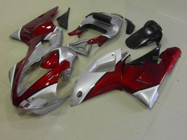 00-01 Rot und Silber Yamaha YZF R1 Motorrad Verkleidung