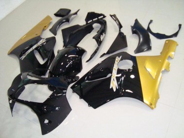 00-01 Schwarz Gold Kawasaki ZX12R Motorrad Verkleidung