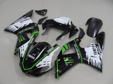 00-01 Schwarz Weiß Grün Monster Yamaha YZF R1 Motorrad Verkleidungen