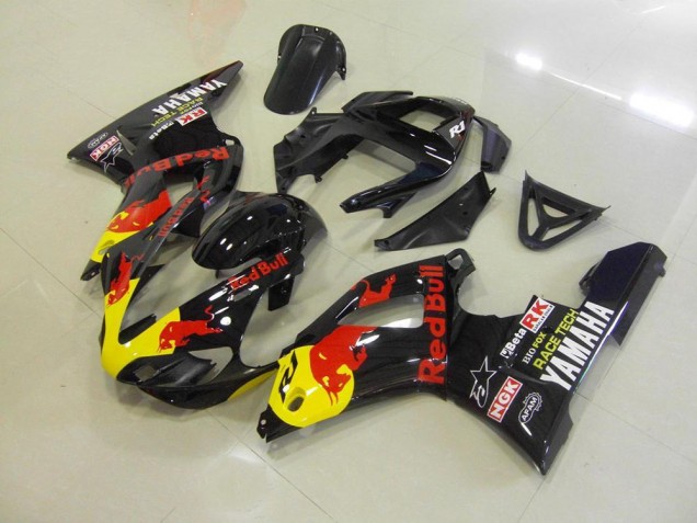 00-01 Schwarzer Rot Bull Yamaha YZF R1 Motorrad Verkleidung 00-01 Schwarzer Rot Bull Yamaha YZF R1 Motorrad Verkleidung