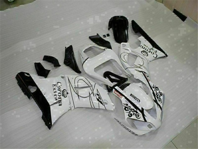 00-01 Weiß Yamaha YZF R1 Motorrad Vollverkleidung 00-01 Weiß Yamaha YZF R1 Motorrad Vollverkleidung