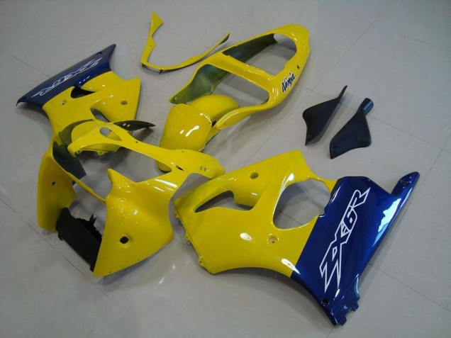 00-02 Gelb Blau Kawasaki ZX6R Motorrad Verkleidung 00-02 Gelb Blau Kawasaki ZX6R Motorrad Verkleidung