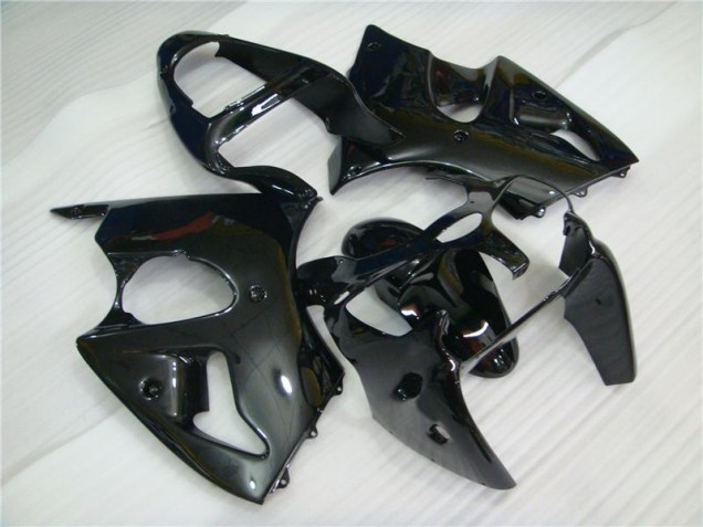 00-02 Glänzend Schwarz Kawasaki ZX6R Motorrad Verkleidung 00-02 Glänzend Schwarz Kawasaki ZX6R Motorrad Verkleidung