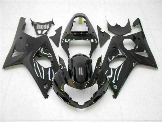 00-02 Glänzend Schwarz Suzuki GSXR 1000 Motorrad Verkleidung