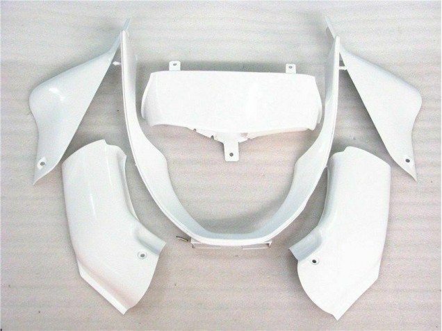 00-02 Glänzend Weiß Kawasaki ZX6R Motorrad Verkleidung 00-02 Glänzend Weiß Kawasaki ZX6R Motorrad Verkleidung