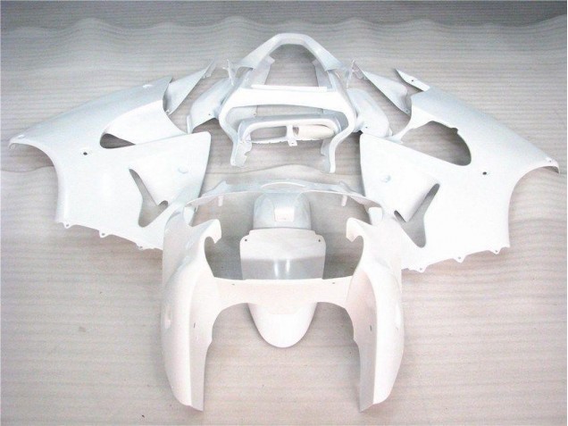 00-02 Glänzend Weiß Kawasaki ZX6R Motorrad Verkleidung 00-02 Glänzend Weiß Kawasaki ZX6R Motorrad Verkleidung