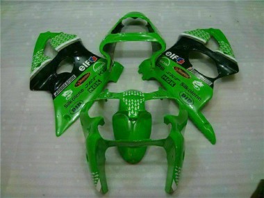00-02 Grün Schwarz Kawasaki ZX6R Motorrad Verkleidung & Plastik