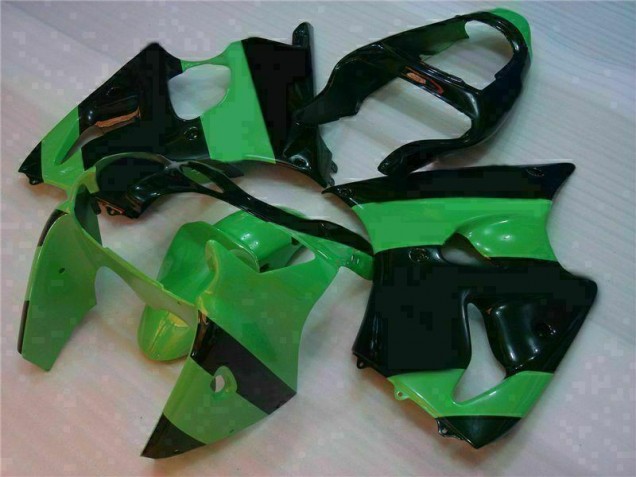 00-02 Grün Schwarz Kawasaki ZX6R Motorrad Vollverkleidung & Plastik 00-02 Grün Schwarz Kawasaki ZX6R Motorrad Vollverkleidung & Plastik