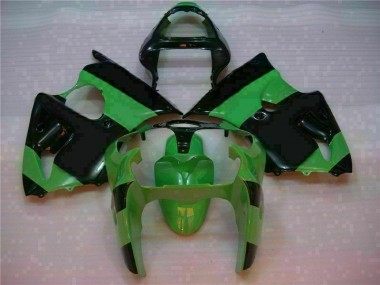 00-02 Grün Schwarz Kawasaki ZX6R Motorrad Vollverkleidung & Plastik