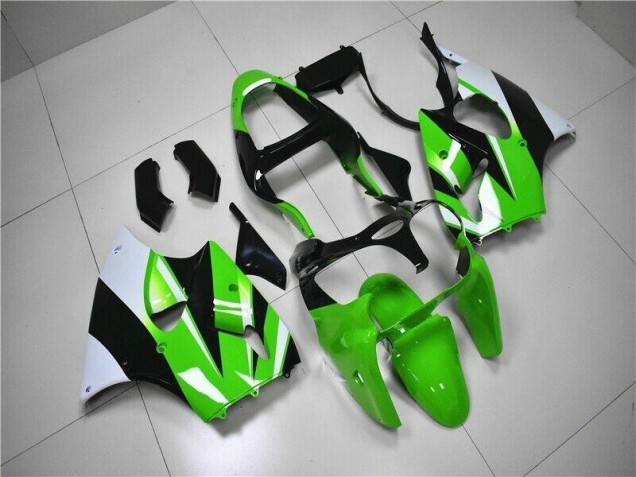 00-02 Grün Weiß Schwarz Kawasaki ZX6R Motorrad Verkleidung 00-02 Grün Weiß Schwarz Kawasaki ZX6R Motorrad Verkleidung