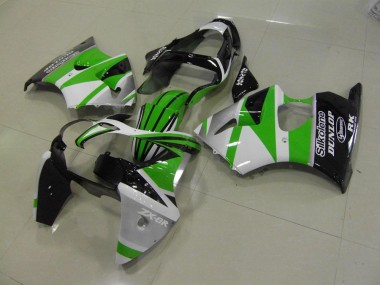 00-02 Grün weiße Streifen Kawasaki ZX6R Motorrad Verkleidung