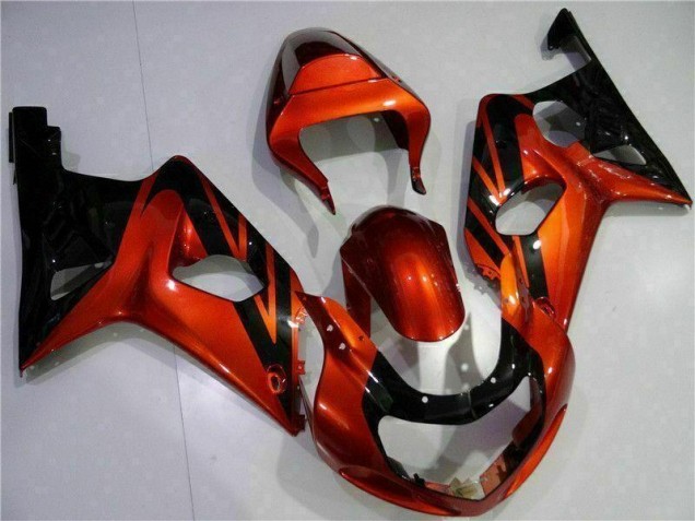 00-02 Orange Schwarz Suzuki GSXR 1000 Motorrad Verkleidung 00-02 Orange Schwarz Suzuki GSXR 1000 Motorrad Verkleidung