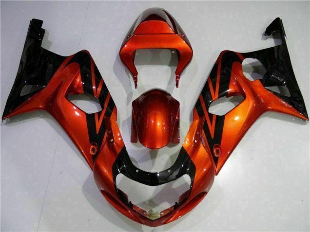 00-02 Orange Schwarz Suzuki GSXR 1000 Motorrad Verkleidung 00-02 Orange Schwarz Suzuki GSXR 1000 Motorrad Verkleidung