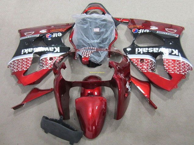 00-02 Rot Kawasaki ZX6R Motorrad Vollverkleidung 00-02 Rot Kawasaki ZX6R Motorrad Vollverkleidung