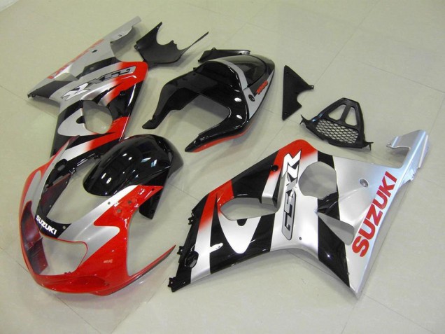 00-02 Rot Silber Suzuki GSXR 1000 Motorrad Verkleidung 00-02 Rot Silber Suzuki GSXR 1000 Motorrad Verkleidung