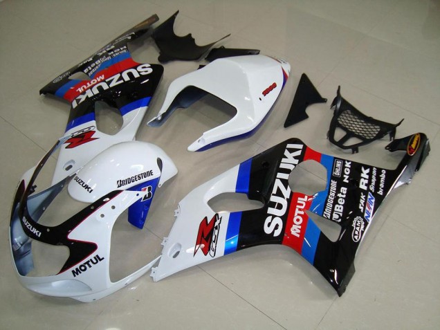 00-02 Schwarz Weiß Blau Suzuki GSXR 1000 Motorrad Verkleidung