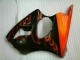 00-02 Schwarz rote Flamme Kawasaki ZX6R Motorrad Verkleidung
