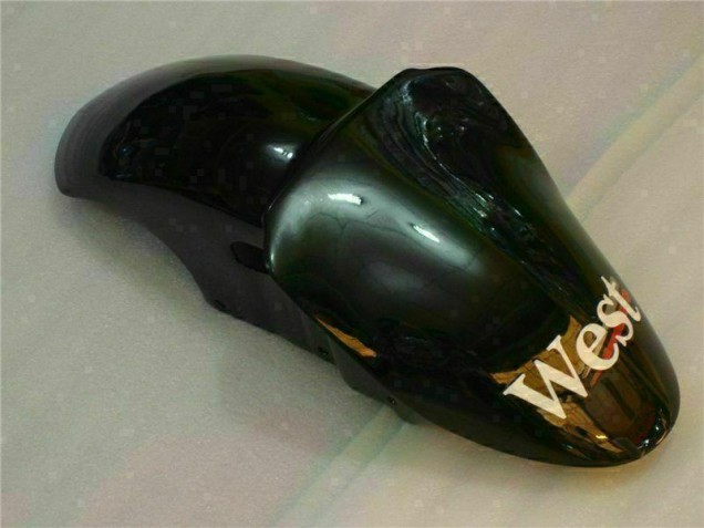 00-02 Schwarzer West Ninja Kawasaki ZX6R Motorrad Verkleidung 00-02 Schwarzer West Ninja Kawasaki ZX6R Motorrad Verkleidung