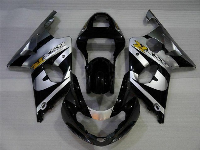 00-02 Silber Schwarz Suzuki GSXR 1000 Motorrad Verkleidung 00-02 Silber Schwarz Suzuki GSXR 1000 Motorrad Verkleidung