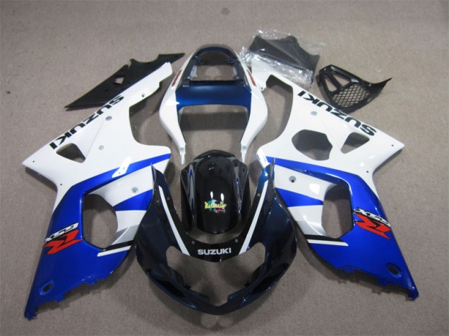 00-02 Weiß Blau Suzuki GSXR 1000 Motorrad Verkleidung
