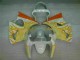 00-02 Weiß Gelb Flamme Kawasaki ZX6R Motorrad Verkleidung 00-02 Weiß Gelb Flamme Kawasaki ZX6R Motorrad Verkleidung