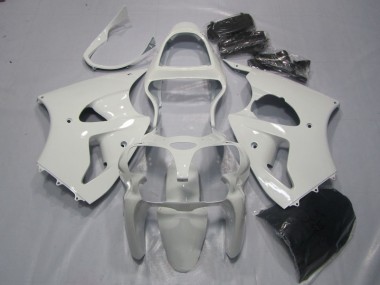 00-02 Weiß Kawasaki ZX6R Motorrad Verkleidungen