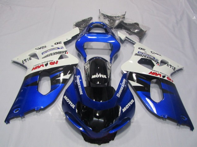 01-03 Blau Weiß Motul Suzuki GSXR 600 Motorrad Verkleidung