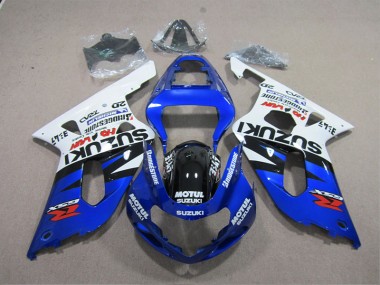 01-03 Blau Weiß Motul Suzuki GSXR 600 Motorrad Verkleidungen