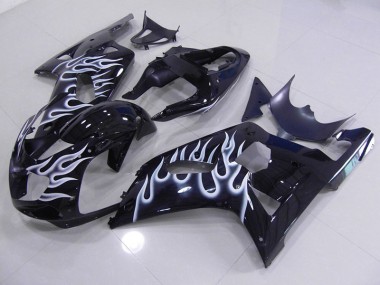 01-03 Blau weiße Flamme Suzuki GSXR 750 Motorrad Verkleidung