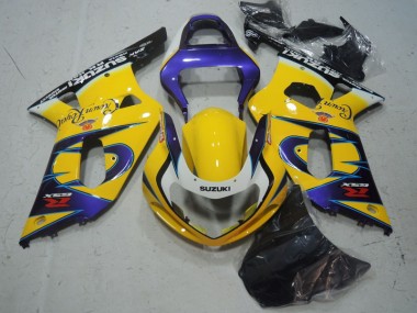01-03 Gelb Lila Suzuki GSXR 600 Motorrad Verkleidung
