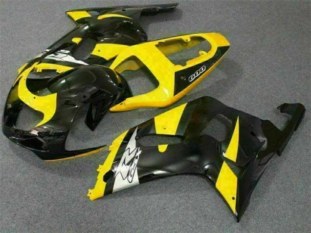 01-03 Gelb Schwarz Suzuki GSXR 600/750 Motorrad Verkleidung
