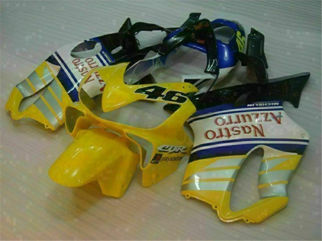 01-03 Gelb Silber Nastro Azzurro Honda CBR600 F4i Motorrad Verkleidung 01-03 Gelb Silber Nastro Azzurro Honda CBR600 F4i Motorrad Verkleidung
