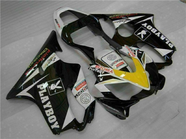 01-03 Gelb Silber Schwarz Playboy Honda CBR600 F4i Motorrad Verkleidung