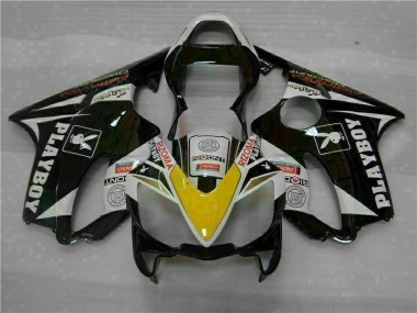 01-03 Gelb Silber Schwarz Playboy Honda CBR600 F4i Motorrad Verkleidung