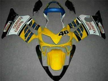 01-03 Gelb Weiß Honda CBR600 F4i Motorrad Verkleidung