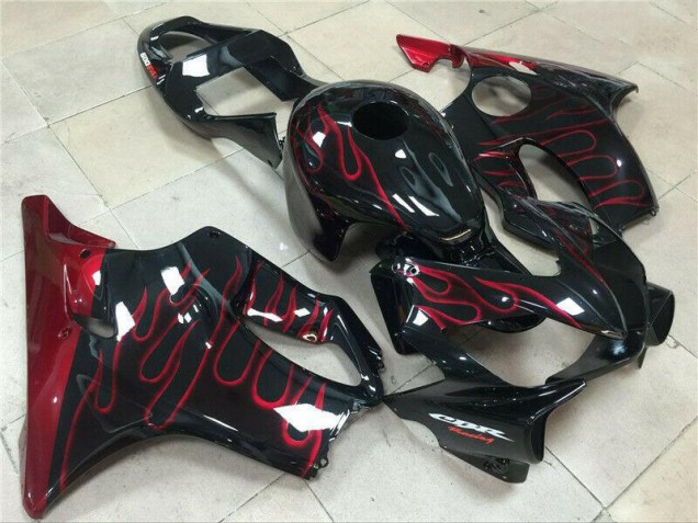 01-03 Rot Flamme Honda CBR600 F4i Motorrad Verkleidung 01-03 Rot Flamme Honda CBR600 F4i Motorrad Verkleidung