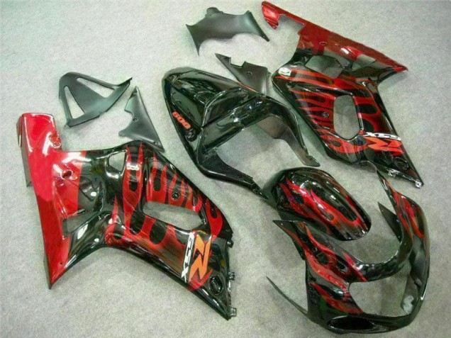 01-03 Rot Schwarz Suzuki GSXR 600/750 Motorrad Verkleidung