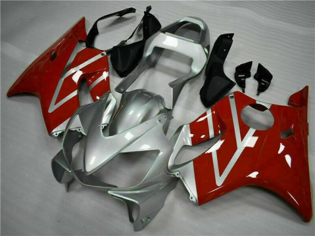 01-03 Rot Silber Honda CBR600 F4i Motorrad Vollverkleidung 01-03 Rot Silber Honda CBR600 F4i Motorrad Vollverkleidung