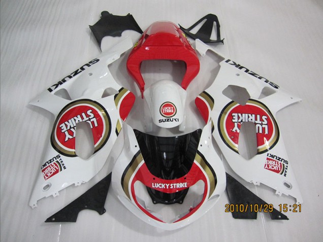 01-03 Rot Weiß Lucky Strike Suzuki GSXR 600 Motorrad Verkleidung 01-03 Rot Weiß Lucky Strike Suzuki GSXR 600 Motorrad Verkleidung