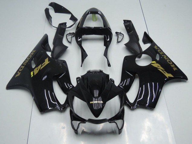01-03 Schwarz Gold Honda CBR600 F4i Motorrad Verkleidung 01-03 Schwarz Gold Honda CBR600 F4i Motorrad Verkleidung