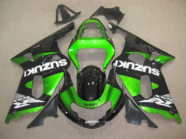 01-03 Schwarz Grün Suzuki GSXR 600 Motorrad Verkleidung 01-03 Schwarz Grün Suzuki GSXR 600 Motorrad Verkleidung